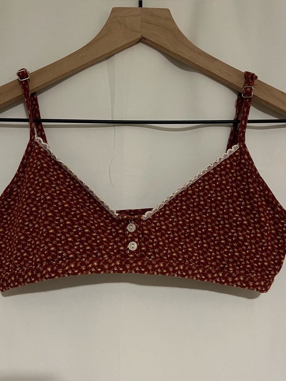 Brandy Melville Red Floral Bralette